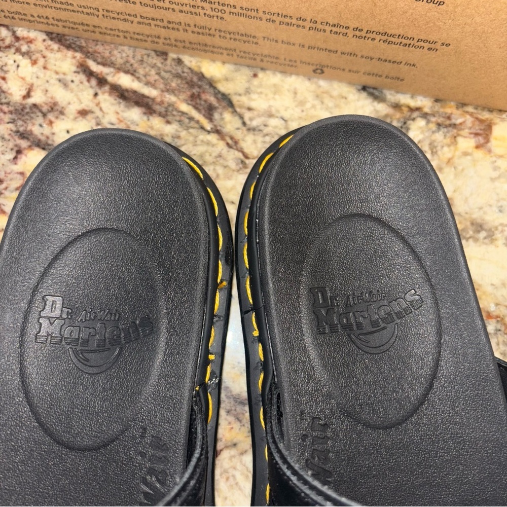 Dr. Martens Black Sandals with Silver Buckles - Picture 10 of 11